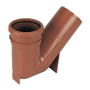 FloPlast D500 Universal 45 Deg Gully Trap Socket - Terracotta 110mm