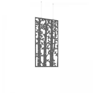 Piano Chords acoustic patterned hanging screens in dark grey 1200 x