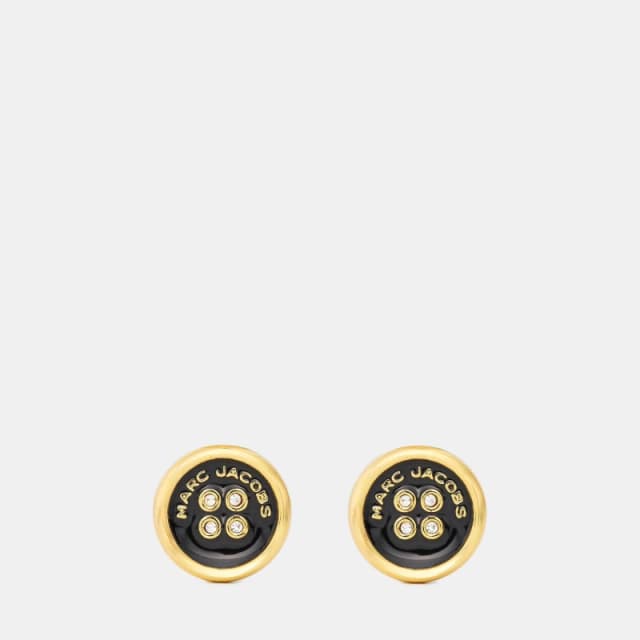 Marc Jacobs Womens Stud Earrings Gold/Black female One Size