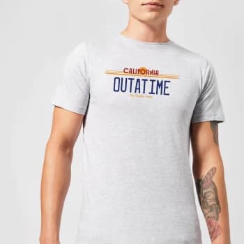 Back To The Future Outatime Plate T-Shirt - Grey - XS - Grey