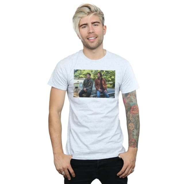 Supernatural Supernatural Men Impala Brothers T-Shirt in Grey Size: Small Grey S Male 5057972328217