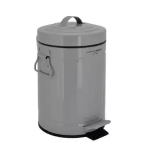 Charles Bentley Retro 3L Mini Pedal Bin - Grey