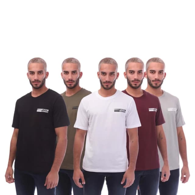 Jack and Jones Speed 5 Pack T-Shirts - Multi Multi S