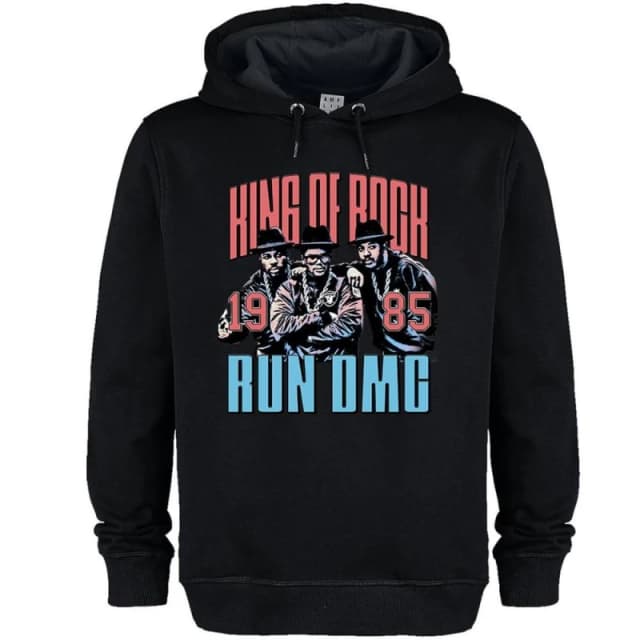 Amplified Mens King Of Rock Run DMC Hoodie in Black Size: XS Black Male XS