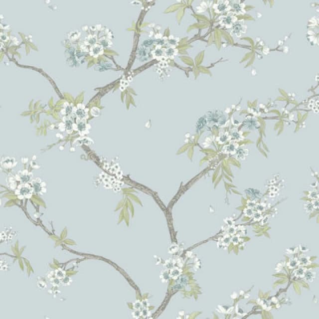 Holden Decor Cherry Blossom Wallpaper Blue Holden 14214