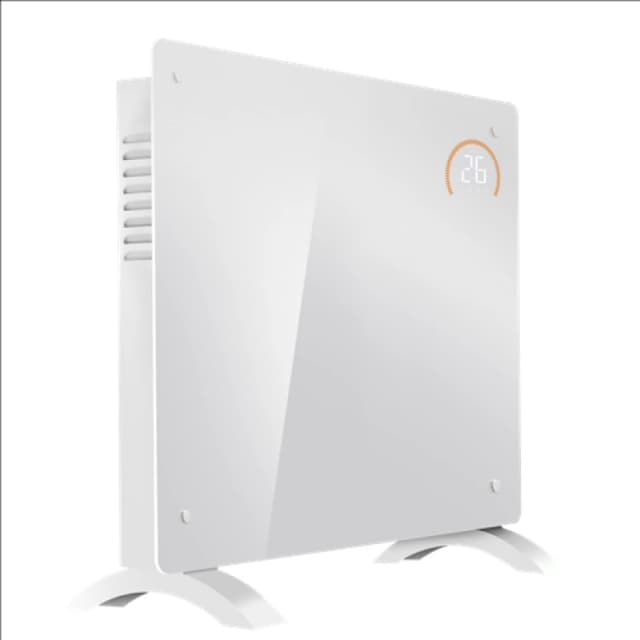 Baridi Electric Glass Panel Heater, 1000W, WiFi Enabled, White