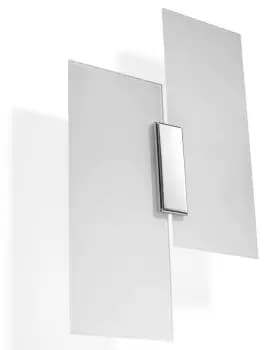 Fabiano 2 Light Wall Light White, Chrome, E27