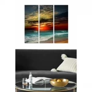 MDF91986032 Multicolor Decorative MDF Painting (3 Pieces)