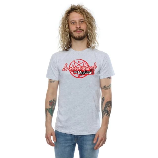 Supernatural Supernatural Men The Musical T-Shirt in Grey Size: Small Grey S Male 5057245695367