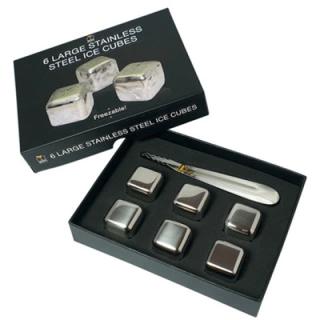 Original Products Bar Originale Rocks of Steel Ice Cubes Pack of 6 Silver unisex