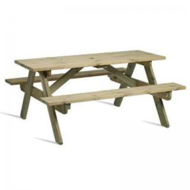 ESE Direct Wooden Rectangular Outdoor Picnic Table 403084 Outdoor Bench Seating