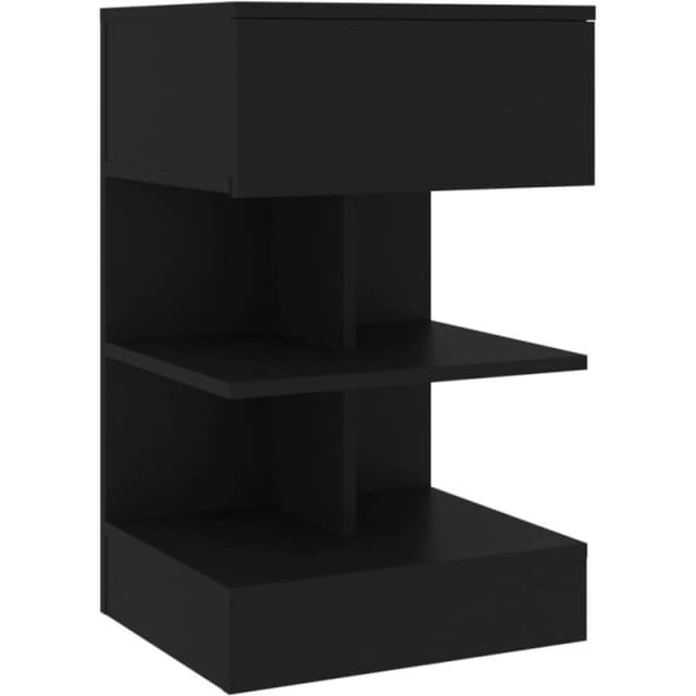 VIDAXL Bedside Cabinet Black 40x35x65cm Engineered Wood Vidaxl 8720286642474