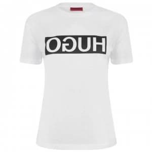 Hugo Boss Demali Reversed Logo T-Shirt White Size L Men