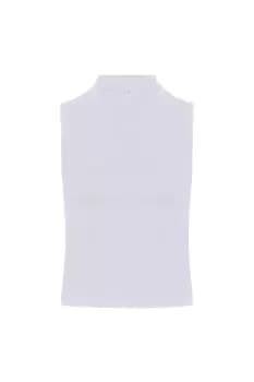 High Neck Crop Sleeveless Vest Top