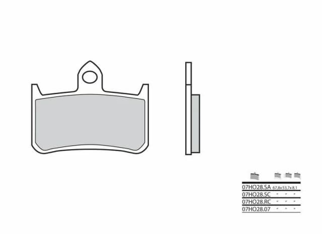 Brembo S.p.A. Street Sintered Metal Brake pads - 07HO28SA