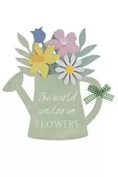 The Cottage Garden Smile Watering Can Plaque