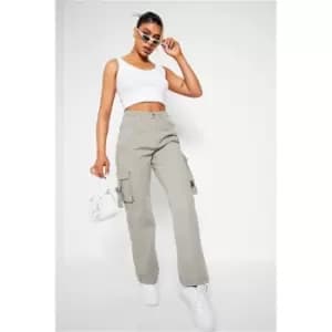 I Saw It First Khaki Buckle Detail Cargo Jeans - Green