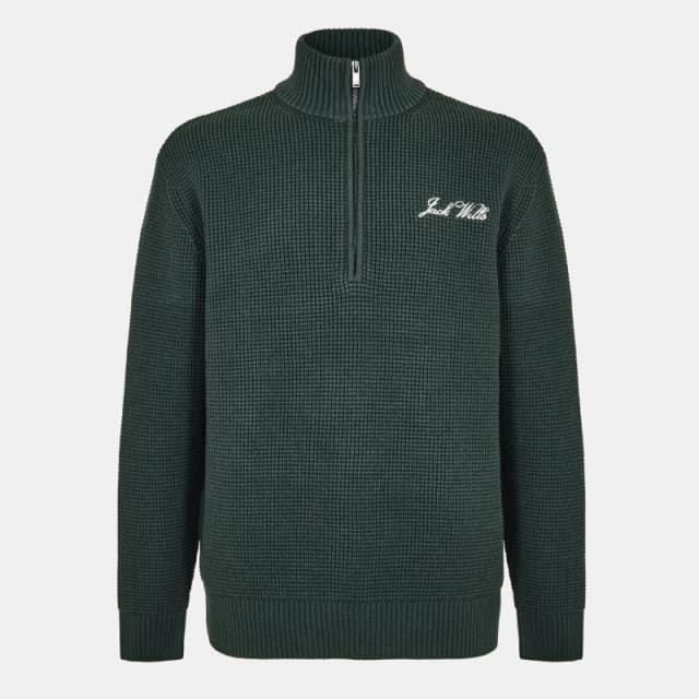 Jack Wills Monty 1/4 Zip Men Evergreen male S