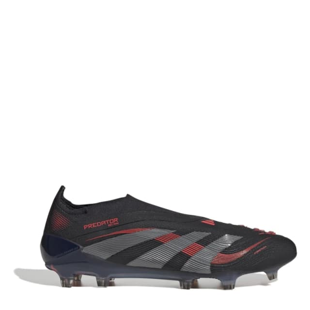 adidas Predator Elite Laceless Firm Ground Football Boots Black/Grey male 6 (39.3)