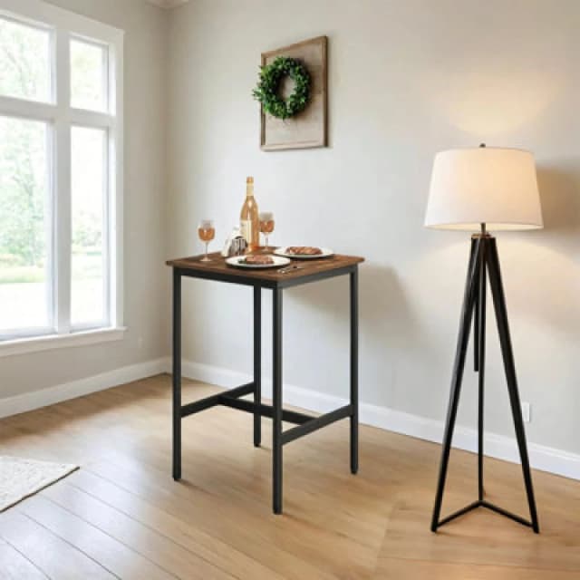 LEDREM Bar Table, Tall Kitchen Table For Breakfast, Dining Room Table