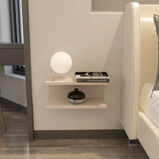 Decorotika Ramira Nightstand in Beige Beige Unisex