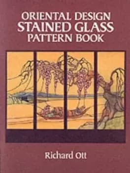 Oriental design stained glass pattern book by Richard Ott