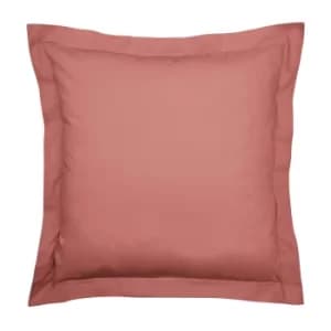 Bedeck of Belfast 200 Thread Count Pima Cotton Plain Dye Large Square Oxford Pillowcase, Marsala