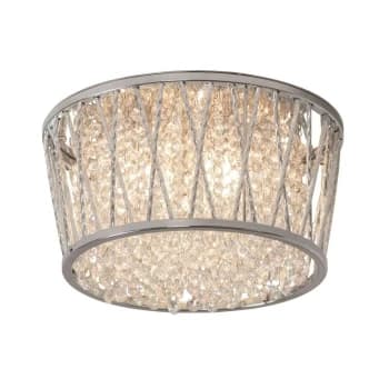 Endon Sophia - 3 Light Flush Chrome, Crystal (K5) Detail, G9