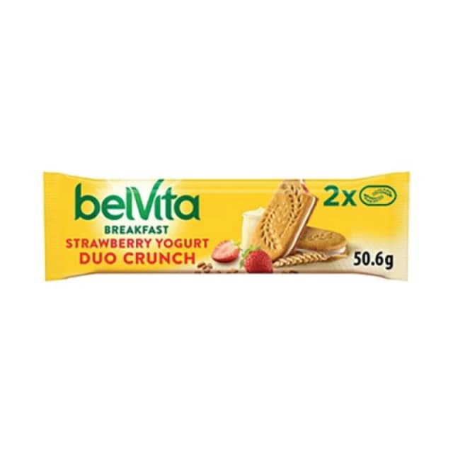 Belvita Breakfast Strawberry and Yogurt Duo Crunch Bars 50.6g (18 Pack) 683215