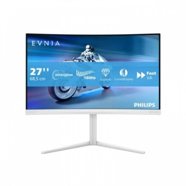 Philips Evnia 5000 27M2C5501 27 VA QHD 180Hz 1ms White Curved Gaming Monitor 27M2C5501/00 White