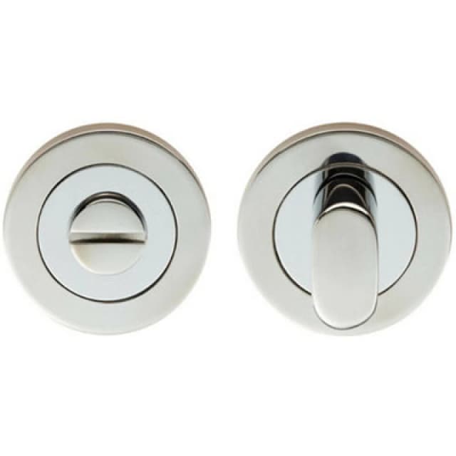 Loops Round Thumbturn Lock and Release With Indicator Bright Stainless Steel Metallics unisex