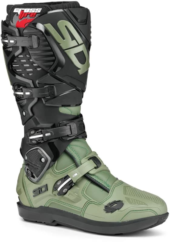 Sidi Crossfire 3 SRS MX Boots Army Black Size 40