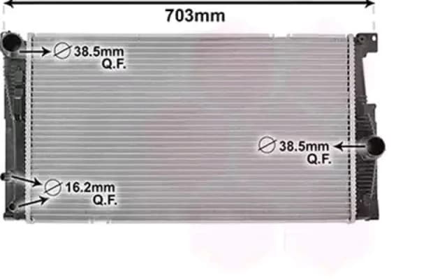 VAN WEZEL 06002549 Engine radiator Aluminium, Brazed cooling fins Radiator,engine cooling (470)