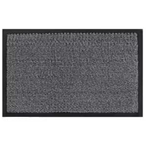JVL Heavy Duty Commodore Backed Barrier Door Floor Mat Grey/Black 80 x 120 cm