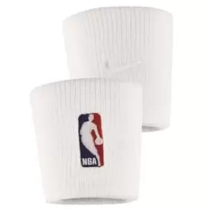 Nike Nba Wristband, White/White, Unisex, Balls & Gear, 9012-2-white