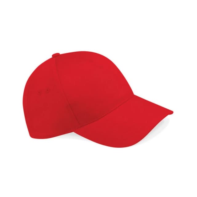 Beechfield Beechfield Men Ultimate 5 Panel Cap in Red Red One Size Male 5063425297030