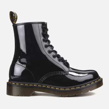 Dr. Martens Womens 1460 Patent Lamper 8-Eye Boots - Black - UK 3
