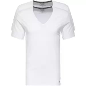 Calvin Klein 2 Pack V Neck T Shirt - White