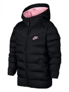 Boys Nike OLDER GIRLS NSW FILLED JACKET Black Size M10 12 Years