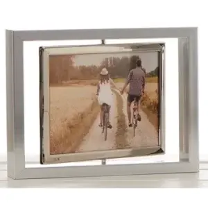 Bright Silver Spin Frame 6x4