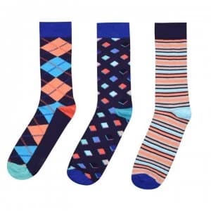 Happy Socks 3 Pack Socks - Navy Multi 5501