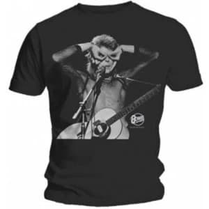 David Bowie Acoustics Mens Black T Shirt: Medium
