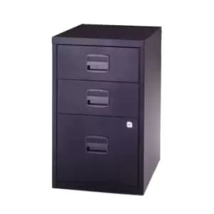 Bisley A4 Non-mobile Home Filer 3 Drawer Black