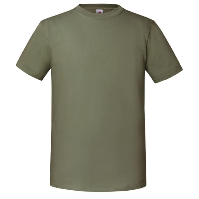 Fruit Of The Loom Fruit of the Loom Men Ringspun Premium T-Shirt in Olive Size: Small Olive S Male 5063377182682