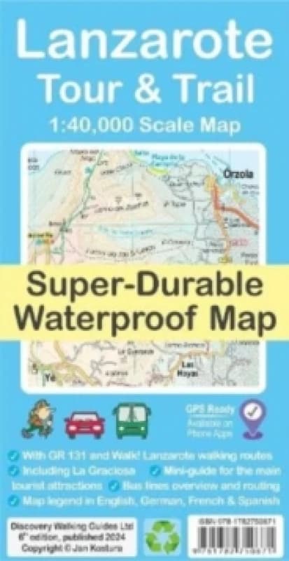 Lanzarote Tour & Trail Map Paperback / softback
