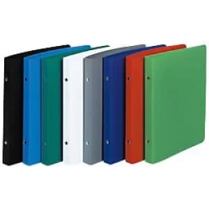 Exacompta Opaque Ring Binders 230x200mm, 2O Ring 15mm, S20mm, Assorted, Pack of 15