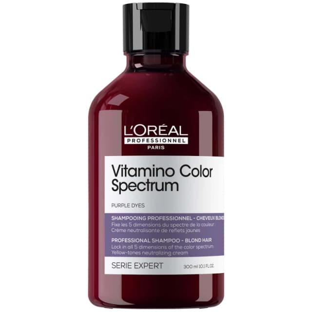 LOreal Professionnel Vitamino Color Spectrum Purple Tinted Shampoo For Blonde Coloured Hair 300ml