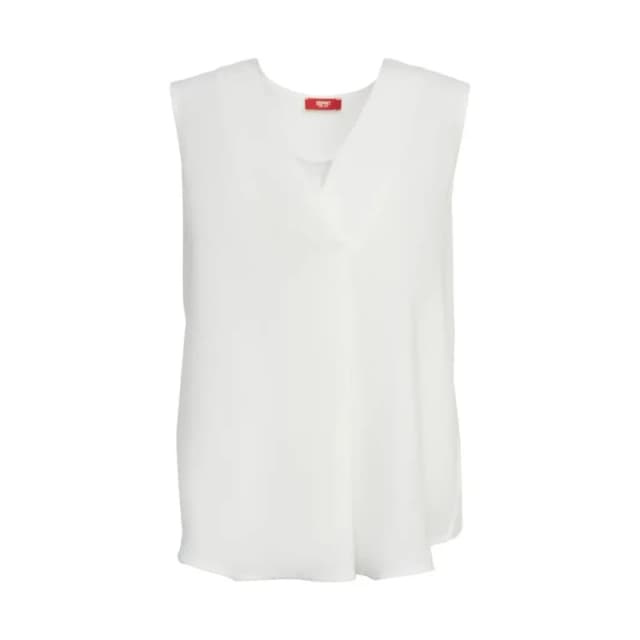 Esprit Womens v-neck blouse Esprit Blanc Female XS