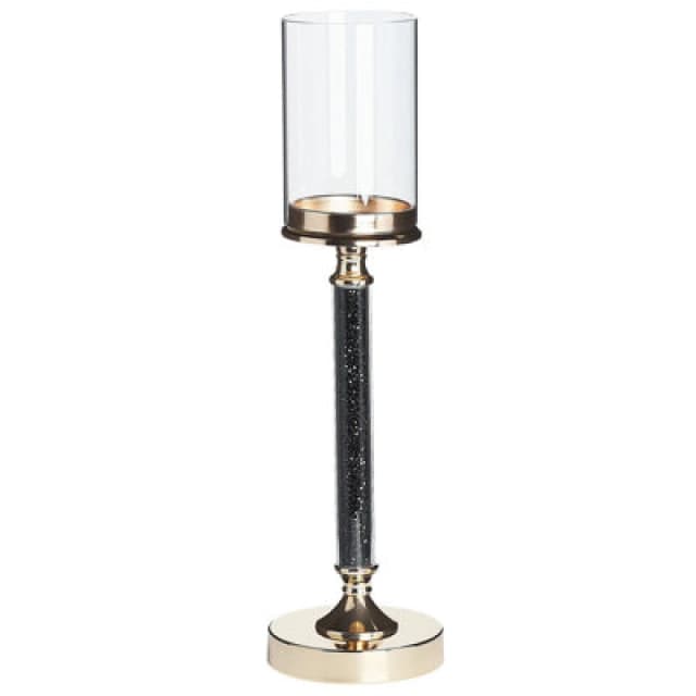 Beliani Candle Holder Abbeville Glass 48cm Black