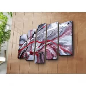 5PATK-98 Multicolor Decorative Canvas Painting (5 Pieces)